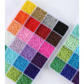 Miniatyrbilde 4 av 5: 24-ruters DIY fargeris-perlesett - 3 mm risperlefarge
