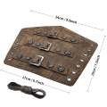 Miniatyrbilde 2 av 5: Middelalder PU-Lær Spenne Arm Beskyttere, Ridder LARP Retro Renaissance Arm Beskyttere, One Size Ett Par - Qinggu Bronse