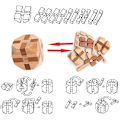 Miniatyrbilde 2 av 7: 12 Stykker Utdannende Leke 3D Utfordring IQ Tenke Test Mini Woo