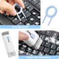 Miniatyrbillede 5 af 6: Blå 7 i 1 Værktøjs Tastaturbørste - Multifunktionel Rengøring Blød Ke