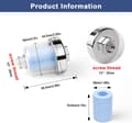 Miniatyrbillede 5 af 6: Brusesi, 1/2\" Kalkfilter, med 3 Udskiftelige Blå Filter
