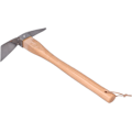 Miniatyrbillede 5 af 5: Have-tool til haven, pickaxe, lavet af træ med simpelt og fint håndværk