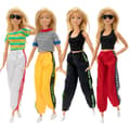 Barbie-modekostym, 4 delar, 4 docktillbehör, för barn