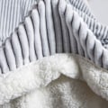 Pikkukuva 5 / 5: Sherpa-peitto Fleece-heittä - 39x59, Harmaa & Valkoinen - Pehmeä, Pehmoinen