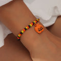 Miniatyrbild 2 av 6: 3 armband med semesterhanddekor, Halloween pumpa armband