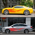 Miniatyrbillede 4 af 7: 2 stk. 94,4'' Universelle Flamme Grafik Bil Auto Karosseri Sidesticker F