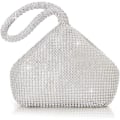 Miniatyrbillede 1 af 7: Kvinders Rhinestone Clutch Aftensposer Glitrende Triangle P
