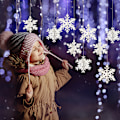 Miniatyrbild 2 av 4: 24 st 3D Snöflinga Charm Hängande Charm Julgran Charm Fest