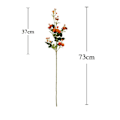 Miniatyrbillede 6 af 6: 5 lange gren små roser, rose simuleringsblomster, silkeblomster