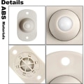 Miniatyrbilde 3 av 5: 8-pakke Mini ABS Plast Svingbare Selvklebende Møbelhjul, C