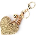 Miniatyrbillede 1 af 7: Bling Glitter Nøglering Krystal Rhinestone Kærlighed Hjerte Design Nøgle R