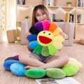 Miniatyrbillede 7 af 7: Smilende Ansigt Plys Pude Pudemadras Sofa Pude Farverig