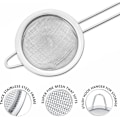 Miniatyrbillede 2 af 5: 3 stk. Te-si  Finmasket Si  (7cm 8cm 10cm) Størrelse Rustfrit DXGHC