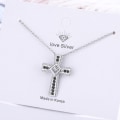 Miniatyrbillede 3 af 5: Kors Halskæde Feminint Mode Net Red ins Enkel Temperament DXGHC