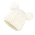 Miniatyrbild 2 av 5: Baby Pullover Hatt med Dubbla Bollar Barnhatt Höst och Vinter