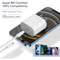 Miniatyrbild 5 av 5: Snabbladdare för iPhone 27W Väggladdare med USB C till Lightning Kabel 1,8m, Typ C Laddningsblock Ström