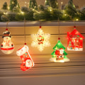 Miniatyrbilde 1 av 6: 6 stykker jule-LED-lys juletrær hengende dekorasjon