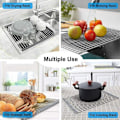 Miniatyrbillede 5 af 5: Rulleop Dish Stativ, 52*33CM, Grå, 100% BPA Fri Foldbar
