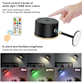 Miniatyrbillede 2 af 5: (Sort) Indendørs væglampe, LED væglampe med USB opladningsport,