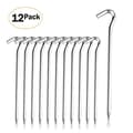 12-pack Tältpinnar med krokar - 7 tum Hex-polspik