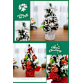 Miniatyrbild 3 av 3: Julgran 20CM Mini Julgran Set Ornament Desktop Silv