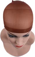 6 stycken Unisex Perukmössor Andningsbara Nylon Perukmössa (Mörkbrun)