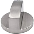Miniatyrbild 2 av 6: Set med 4 silverfärgade metallknoppar för gasspis, ugn eller häll - fixering h