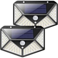 Miniatyrbilde 1 av 5: Solcelle Utelampe 100 LED, 2-pakks solcelle utebelysning