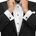 Pikkukuva 2 / 5: Onyx-solmukset ja -napit, muodollinen musta hopea, sulhasen ja bestmanien setti