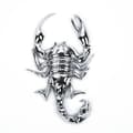 1 st Chrome Metal Badge Emblem Silver Scorpion 3D Bil Baklucka