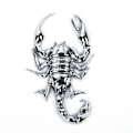 Miniatyrbillede 1 af 6: 1 stk. Krom Metal Badge Emblem Sølv Skorpion 3D Bil Bagklap