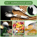 Miniatyrbillede 2 af 5: Spork 3 i 1 Ske-Sked, Ske-Sked Øl Flaskeåbner, Rustfrit