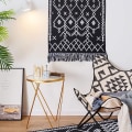 Pikkukuva 6 / 7: 1 kpl Boho kylpyhuonerug, Boho matto keittiön juoksumattoon musta ja valkoinen