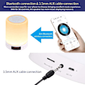 Miniatyrbillede 4 af 6: Bluetooth Højttaler LED Lys Natlys Smart Sengebord Lampe Berøring