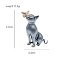 Miniatyrbillede 2 af 4: Emblemerede Kat- og Sommerfugl-Brocher til Kvinder Mode Dyr Nål Vi