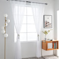 Miniatyrbilde 2 av 7: Enkle Sheer Voile Gardinpaneler med Stanglomme Hvit 1 Par 2