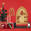 Miniatyrbild 5 av 5: 10-delars dockhus Minihus Juldekorationssats Mini Tomte
