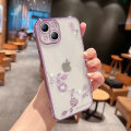 Pikkukuva 1 / 4: Ruusun kuvioinen sähköpinnoitettu silikoninen puhelimen kuori iPhone 14 pro:lle