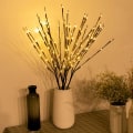 Miniatyrbilde 6 av 6: Lilla LED-simulerte tregreinlys for jul, soverom og stue
