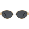 Pikkukuva 2 / 5: SOJOS Retro Oval Aurinkolasit Yhteensopivat Naisille Ja Miehille Trendikkäät Aurinkolasit Klassiset Sävyt UV400-Suoja SJ1217_SSDLV DB Gold-Grey