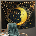Pikkukuva 3 / 5: Palavaava Burning Sun and Moon Psychedelic -seinävaate Popula DXGHC