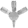 Miniatyrbild 3 av 5: Snabbkopplingssplitter, Snabbluftsslang, 3-vägs Splitter, 3 Positioner