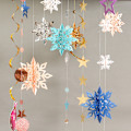 Miniatyrbillede 2 af 7: 12 stk. Frosne Julepynt Snefnug Dekorationer 3D Hul Sno
