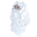 Miniatyrbillede 3 af 5: Julemandsparyk og skæg sæt - Hvid tyk fancy kostume