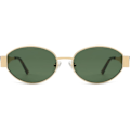 Pikkukuva 2 / 5: SOJOS Retro Oval Aurinkolasit Yhteensopivat Naisille Ja Miehille Trendikkäät Aurinkolasit Klassiset Sävyt UV400-Suoja SJ1217_SSDLV DB Shiny Gold-Green
