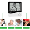 Miniatyrbillede 5 af 5: Digital Hygrometer Termometer, Indendørs Udendørs Temperatur Luftfugtighed