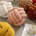 Miniatyrbilde 6 av 6: Myk Knott Pute Ball Rund Pute Puter, Grå 8,7'', Lammeull