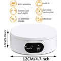 Miniatyrbillede 5 af 6: Elektrisk Drejeskive, 12cm Elektrisk Roterende Display Stativ, 360° Au