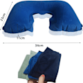 Miniatyrbillede 5 af 7: 6-pak U-formet Oppustelig Rejse Nakkepude, Flocked Fabric Air