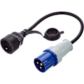 Miniatyrbillede 1 af 4: ECEEC3M adapterkabel med stik til CEE-stik, længde 40 cm